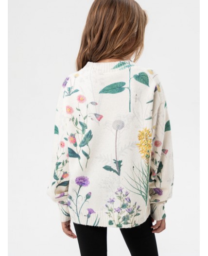 Джемпер трикотажный для девочек разноцветный