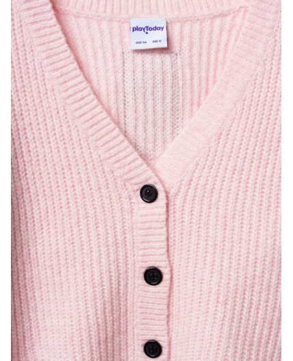 Кардиган трикотажный для девочек светло-розовый