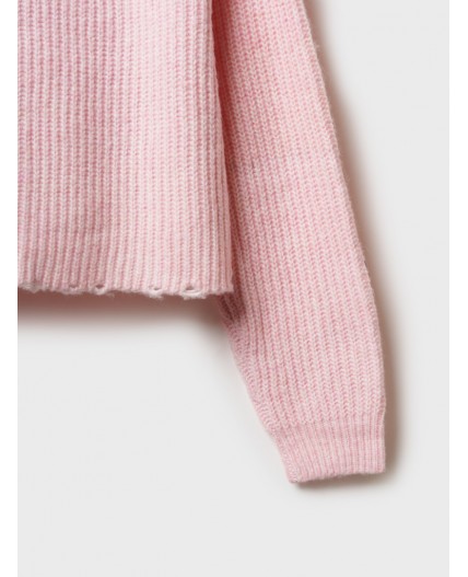 Кардиган трикотажный для девочек светло-розовый