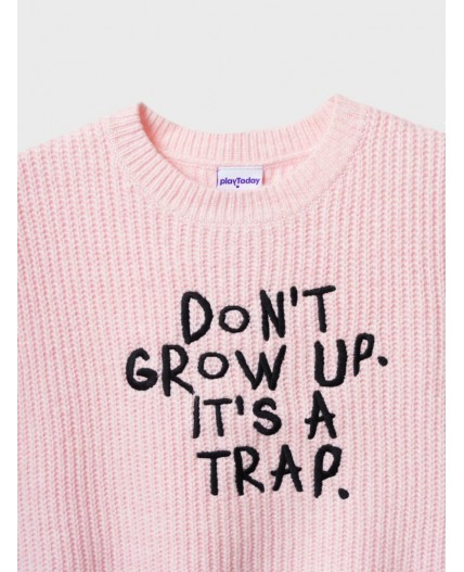 Жилет трикотажный для девочек светло-розовый