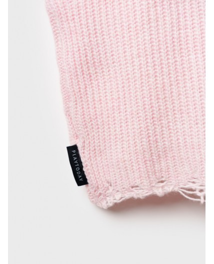 Жилет трикотажный для девочек светло-розовый