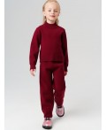 Комплект трикотажный для девочек: джемпер, брюки бордовый