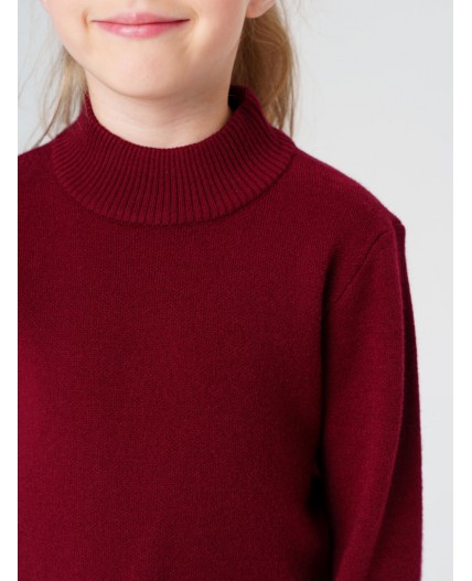 Комплект трикотажный для девочек: джемпер, брюки бордовый