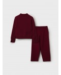 Комплект трикотажный для девочек: джемпер, брюки бордовый