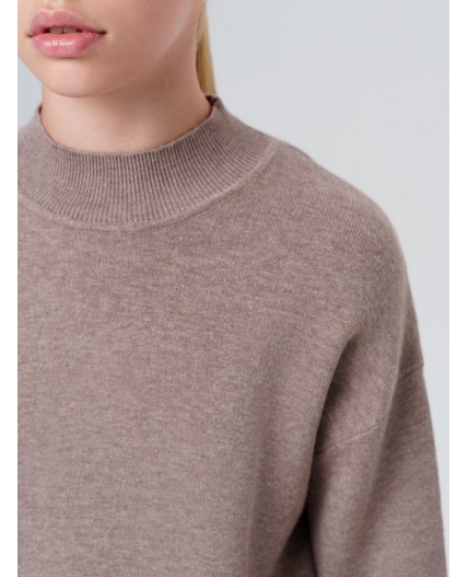 Комплект трикотажный для девочек: джемпер, брюки бежевый