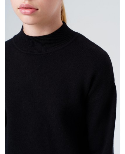 Комплект трикотажный для девочек: джемпер, брюки черный