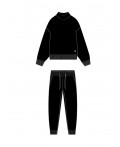 Комплект трикотажный для девочек: джемпер, брюки черный