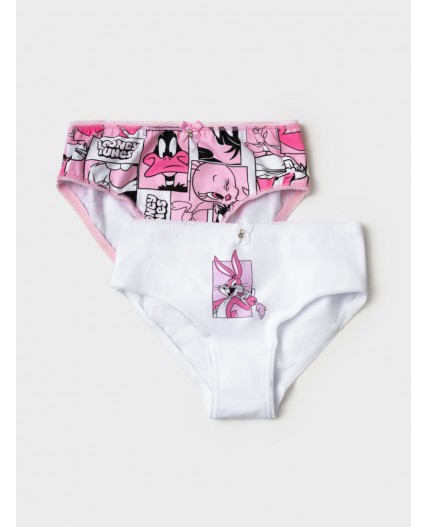 Трусы трикотажные для девочек, 2 шт в комплекте белый,светло-розовый