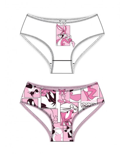 Трусы трикотажные для девочек, 2 шт в комплекте белый,светло-розовый