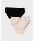 Трусы трикотажные для девочек, 2 шт в комплекте черный,бежевый