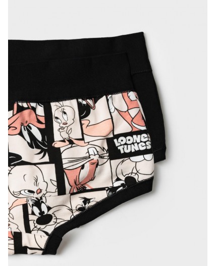 Трусы трикотажные для девочек, 2 шт в комплекте черный,бежевый