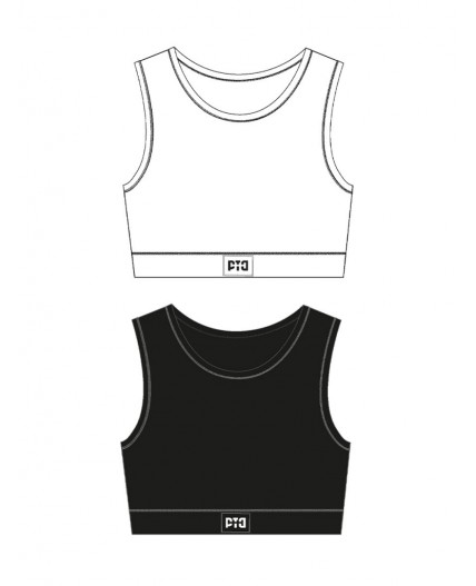 Топ трикотажный для девочек, 2 шт в комплекте черный,белый