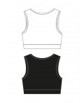 Топ трикотажный для девочек, 2 шт в комплекте черный,белый