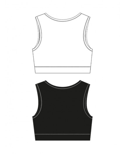 Топ трикотажный для девочек, 2 шт в комплекте черный,белый