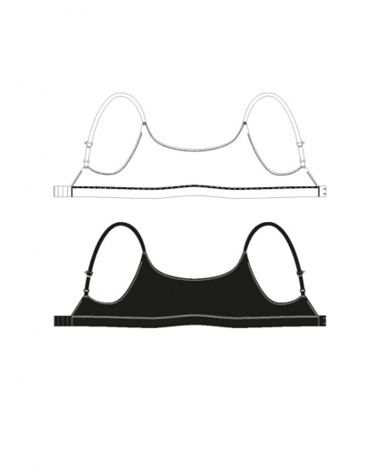 Бюстгальтер трикотажный для девочек, 2 шт в комплекте черный