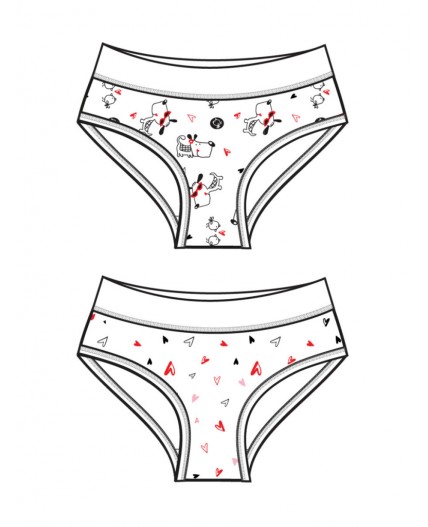 Трусы трикотажные для девочек, 2 шт в комплекте разноцветный