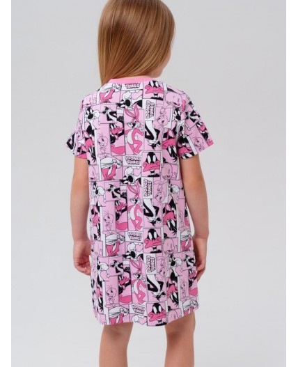 Сорочка ночная трикотажная для девочек розовый