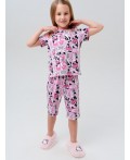 Пижама трикотажная для девочек розовый