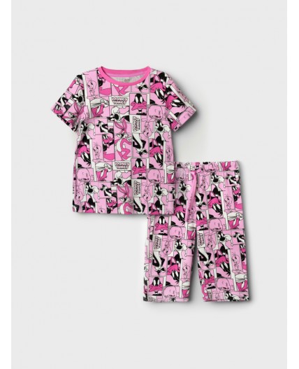 Пижама трикотажная для девочек розовый