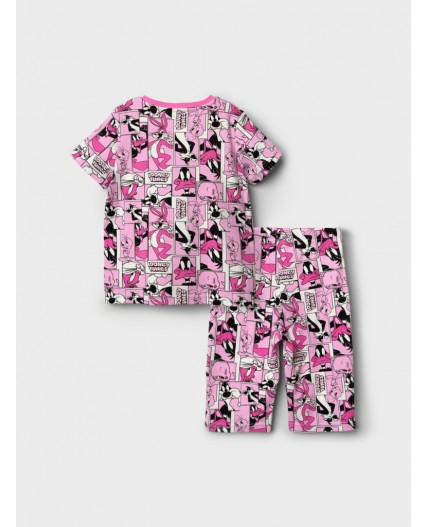 Пижама трикотажная для девочек розовый