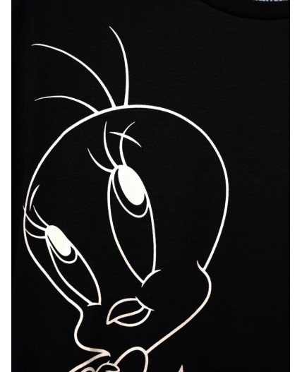 Комплект трикотажный для девочек: фуфайка (футболка), шорты черный,бежевый