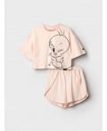 Пижама трикотажная для девочек бежевый