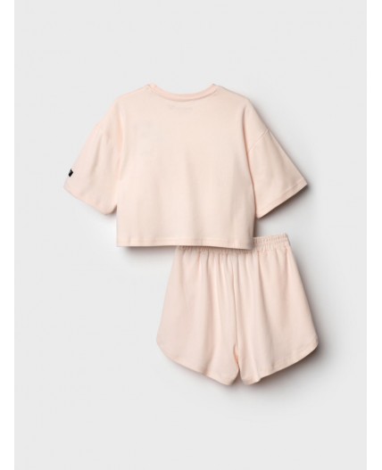 Пижама трикотажная для девочек бежевый