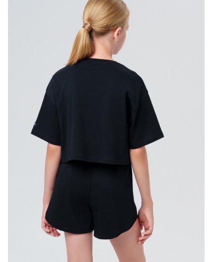 Пижама трикотажная для девочек черный