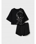 Пижама трикотажная для девочек черный