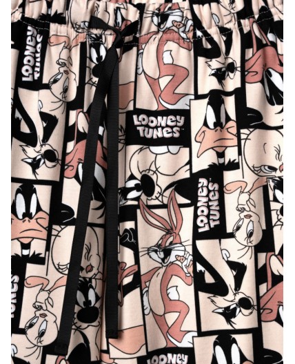 Комплект трикотажный для девочек: фуфайка (футболка), брюки бежевый