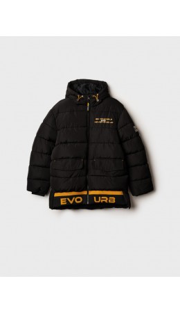 Куртка текстильная с полиуретановым покрытием для мальчиков черный