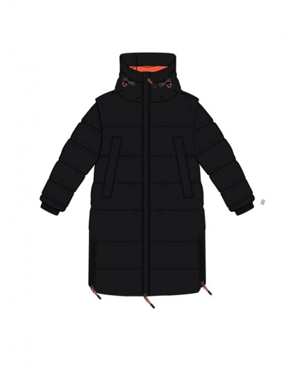 Пальто текстильное с полиуретановым покрытием для мальчиков черный