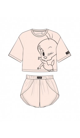 Пижама трикотажная для женщин бежевый