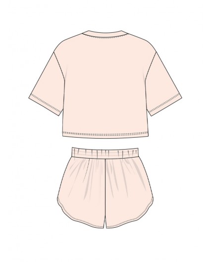 Пижама трикотажная для женщин бежевый