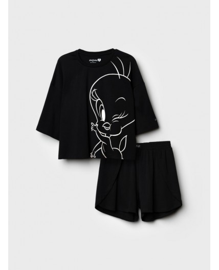 Пижама трикотажная для женщин черный