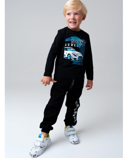 Брюки трикотажные для мальчиков черный