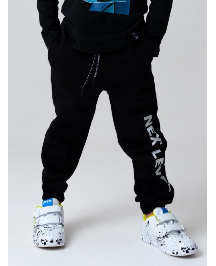 Брюки трикотажные для мальчиков черный