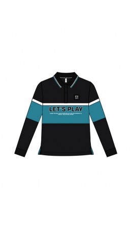 Джемпер трикотажный с воротником поло для мальчиков белый,черный,бирюзовый