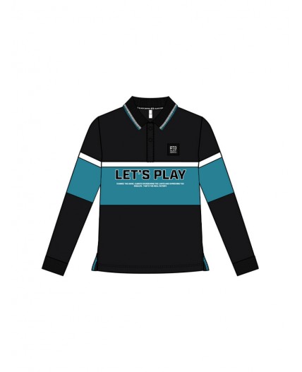 Джемпер трикотажный с воротником поло для мальчиков белый,черный,бирюзовый