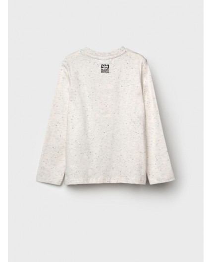 Фуфайка трикотажная для мальчиков (футболка с длинными рукавами) серый меланж