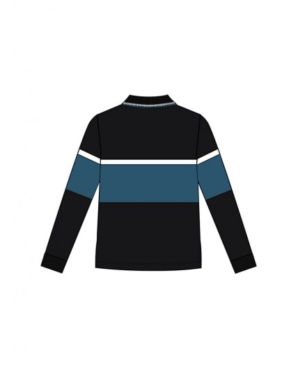 Джемпер трикотажный с воротником поло для мальчиков белый,черный,тёмно-синий