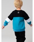 Толстовка трикотажная для мальчиков белый,черный,бирюзовый