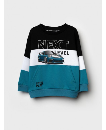 Толстовка трикотажная для мальчиков белый,черный,бирюзовый