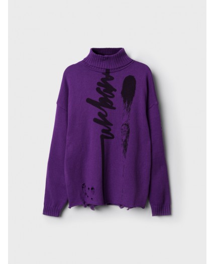 Свитер трикотажный для мальчиков фиолетовый