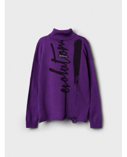 Свитер трикотажный для мальчиков фиолетовый