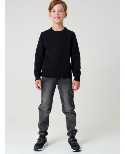 Джемпер трикотажный для мальчиков черный