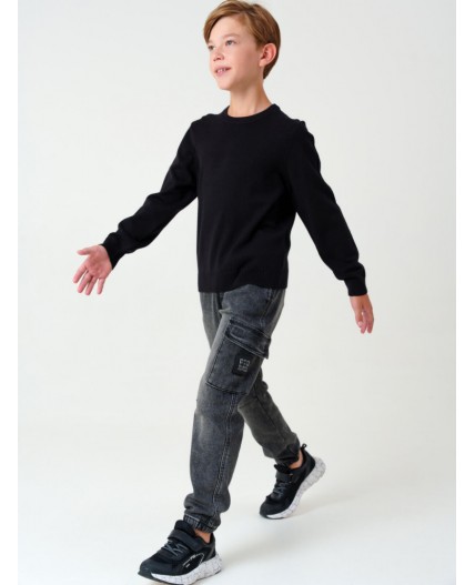 Джемпер трикотажный для мальчиков черный