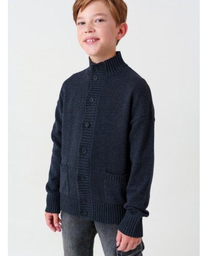 Кардиган трикотажный для мальчиков черный