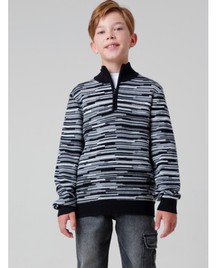 Свитер трикотажный для мальчиков разноцветный