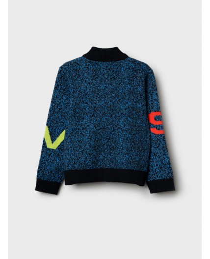 Кардиган трикотажный для мальчиков тёмно-синий